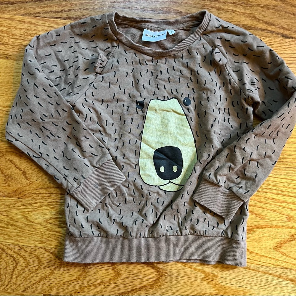 Mini Rodini bear sweatshirt size 116/122 (5-7 US)